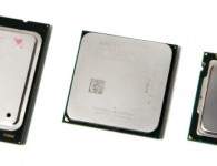 S lijeva na desno: Intel LGA2011, AMD AM3+, Intel LGA1155 procesor