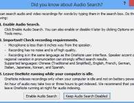 onenote audio search