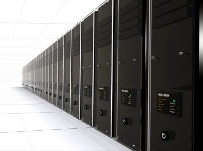 3d computer servers in a data center – good perspective