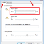 tipkovnice Repeat delay