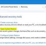 Open System Restore