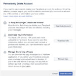 facebook delete account