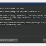 adobe-flash-support-message