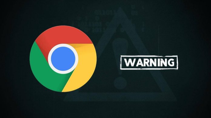 Google Chrome warning
