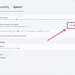 Speech Recognition windows 11
